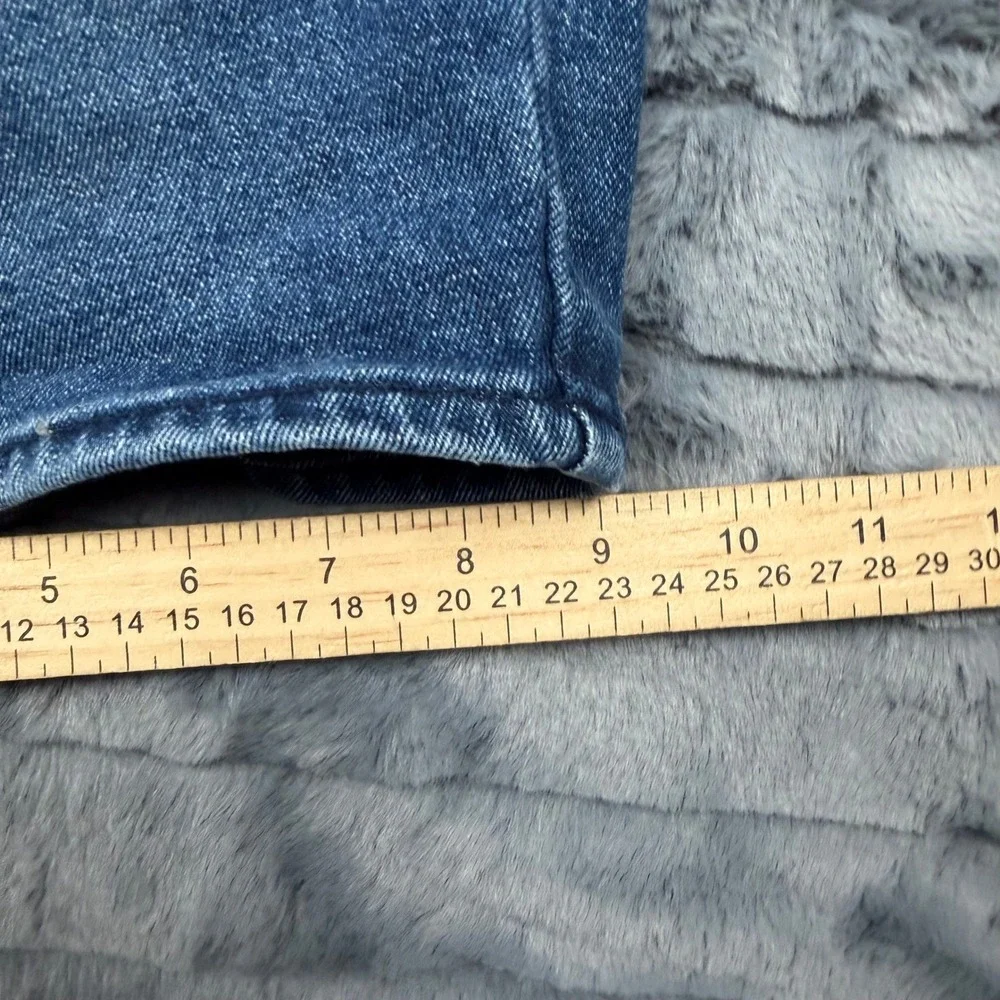 True Religion Ricky Relaxed Straight Denim Shorts Mens 38 Blue Flap Pocket